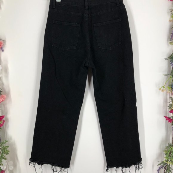 Princess Polly high rise wide leg black jeans - Picture 3 of 7